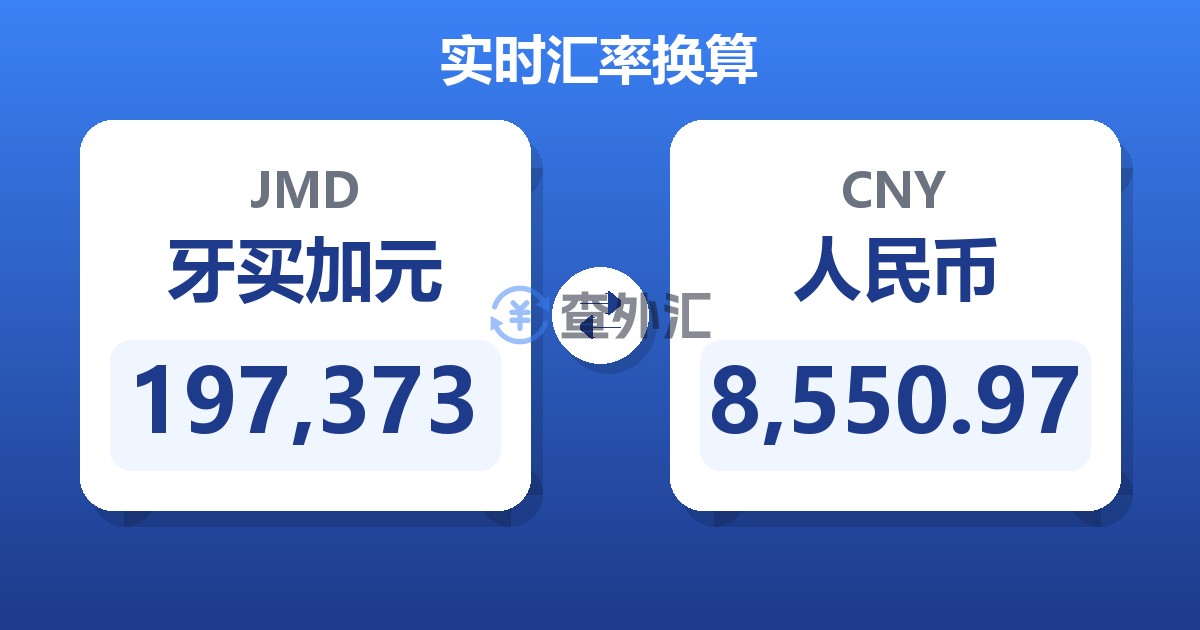 197,373牙买加元兑人民币