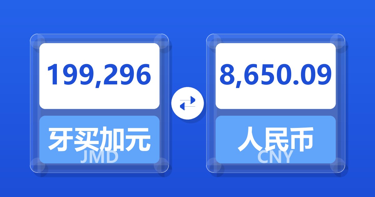 199,296牙买加元兑人民币