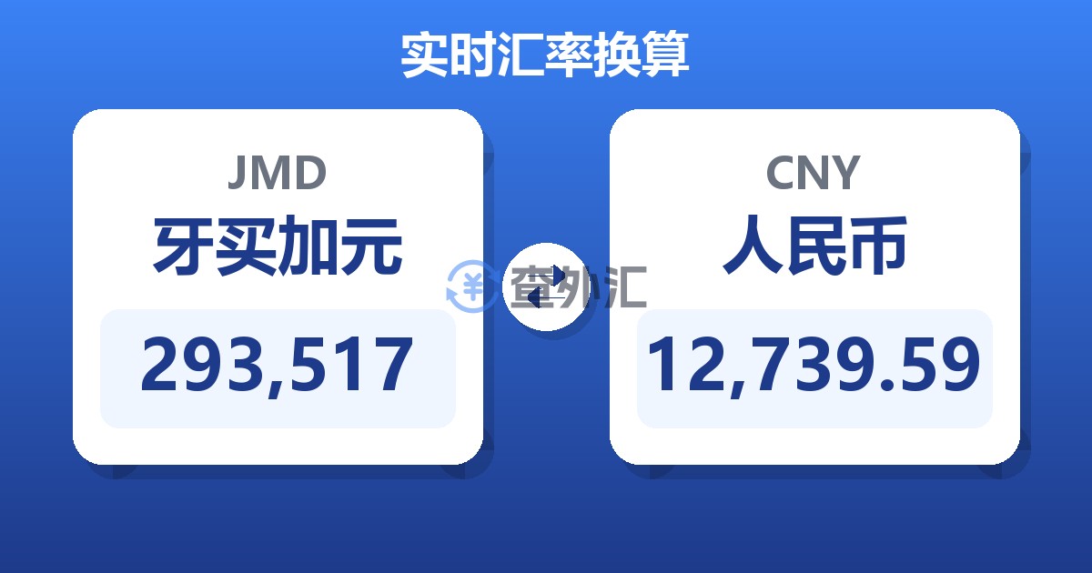 293,517牙买加元兑人民币