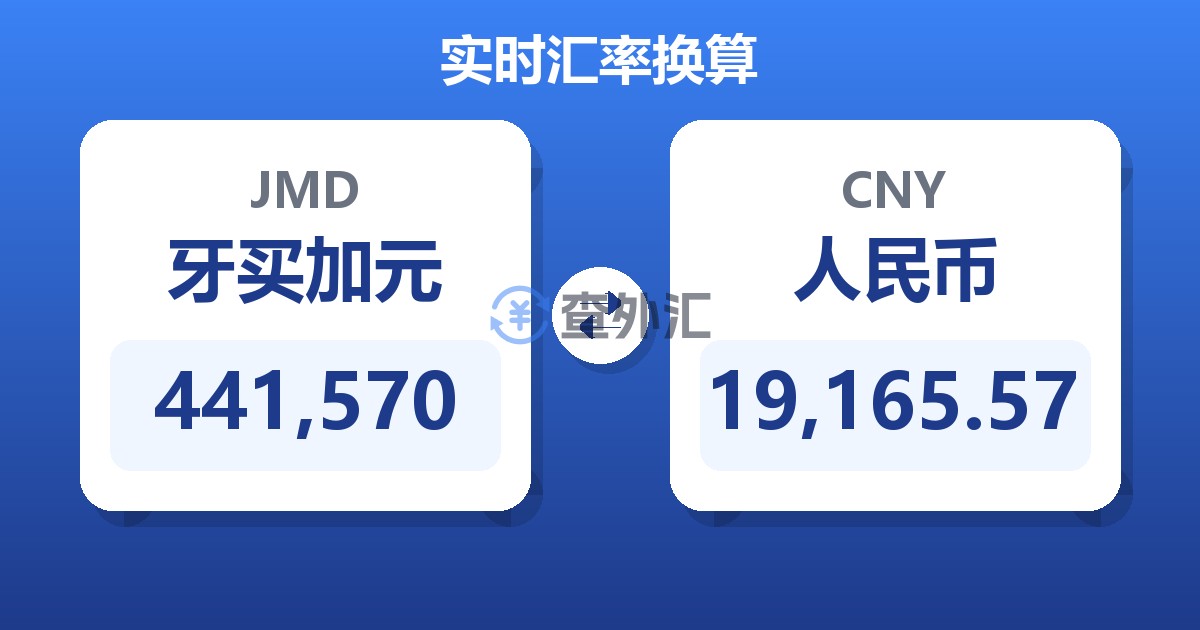 441,570牙买加元兑人民币
