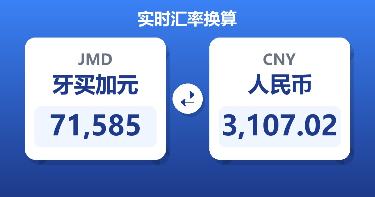 71,585牙买加元兑人民币