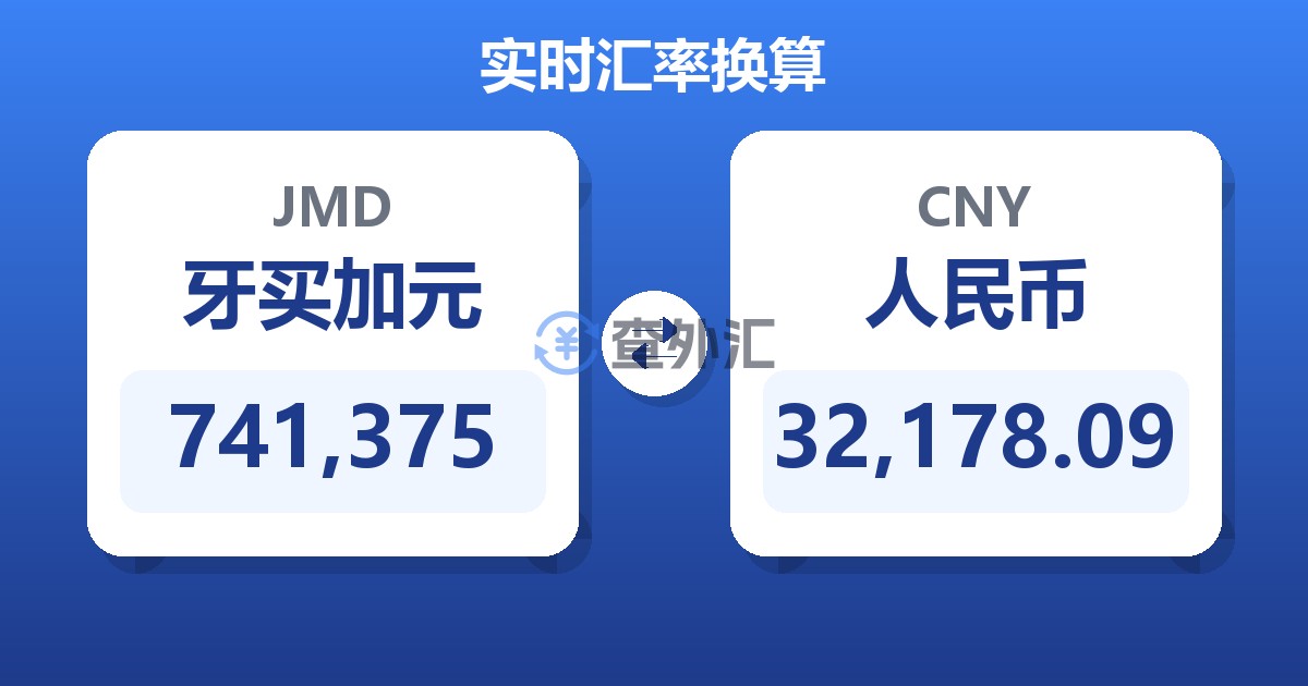 741,375牙买加元兑人民币
