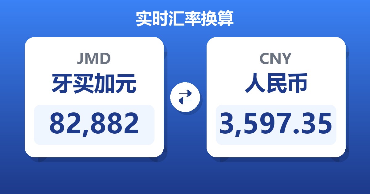 82,882牙买加元兑人民币