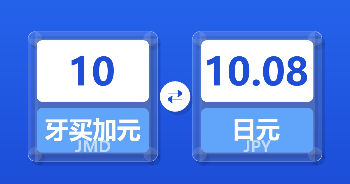 10牙买加元兑日元