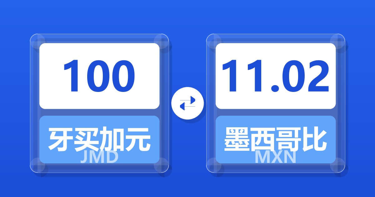 100牙买加元兑墨西哥比索