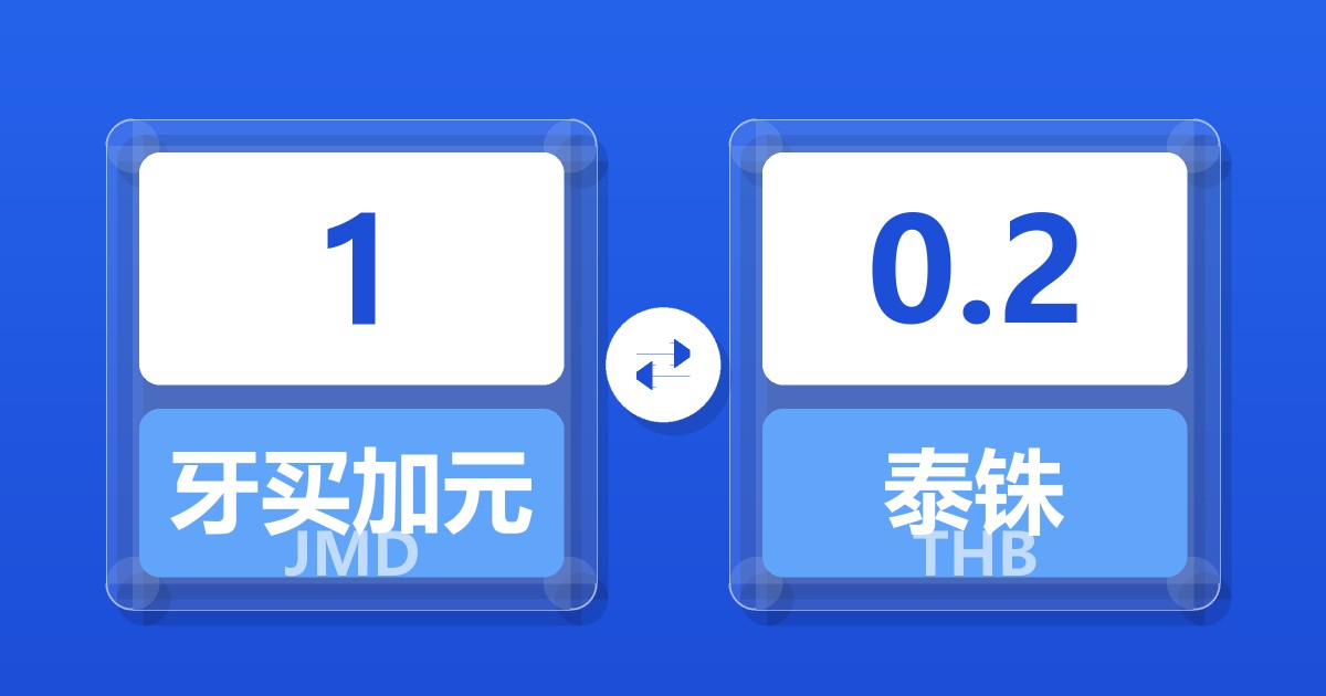 1牙买加元兑泰铢