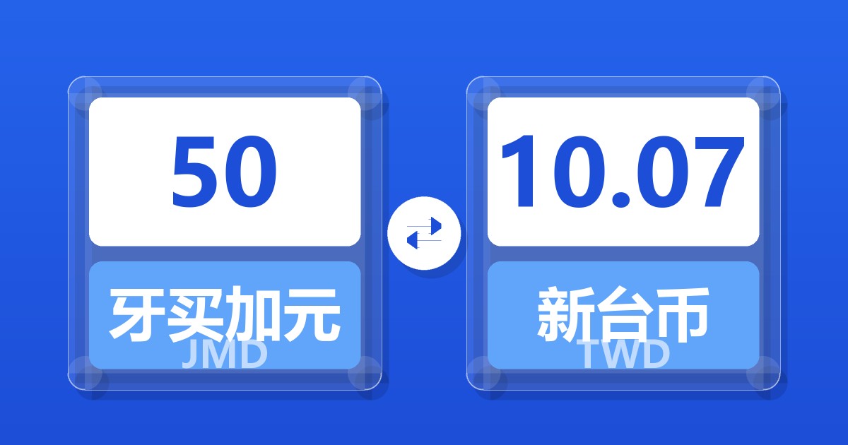 50牙买加元兑新台币