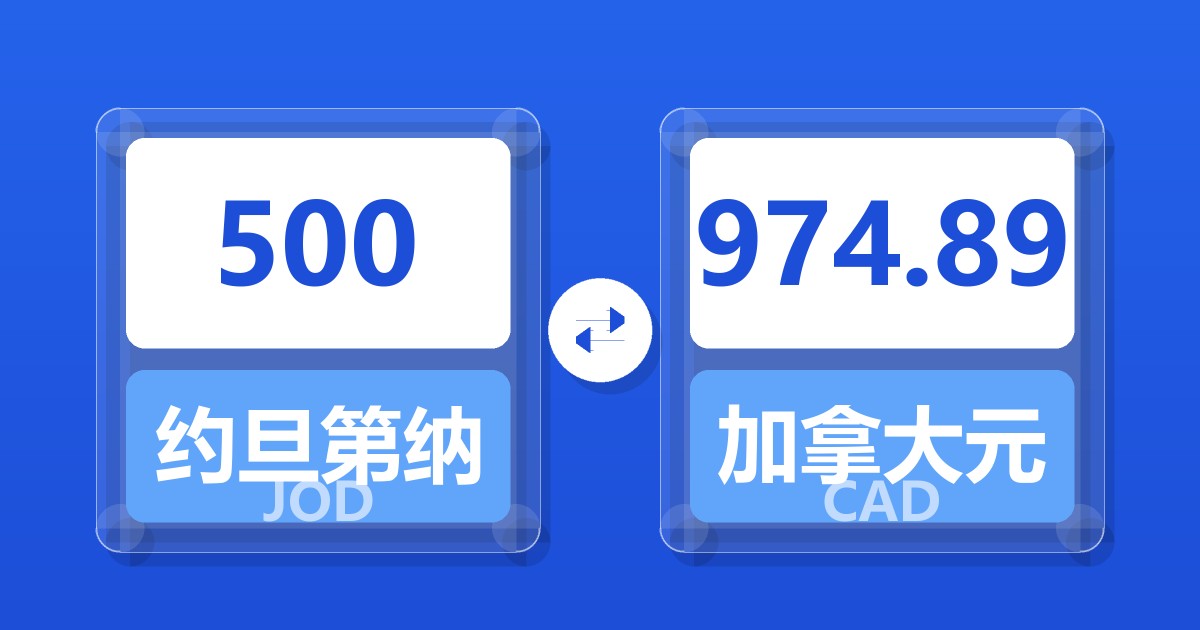 500约旦第纳尔兑加拿大元