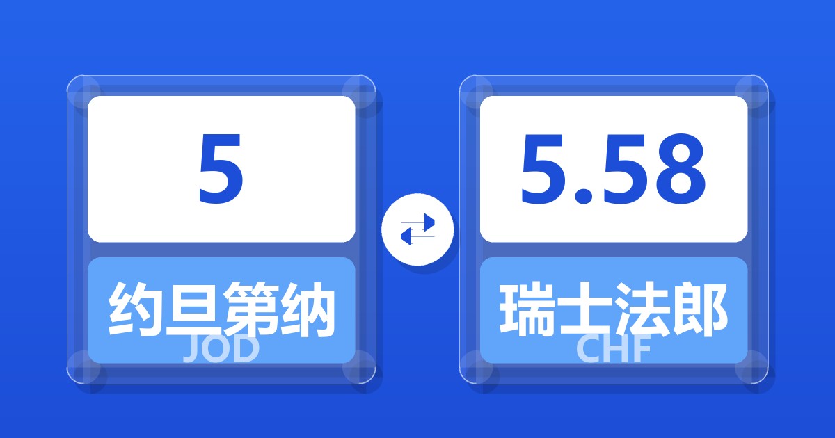 5约旦第纳尔兑瑞士法郎