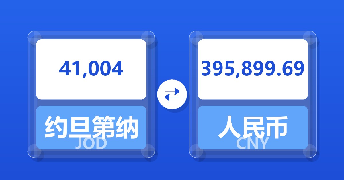 41,004约旦第纳尔兑人民币