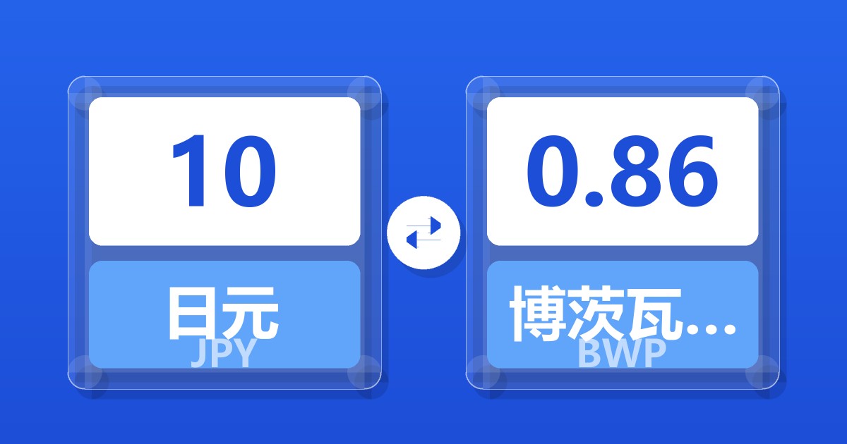 10日元兑博茨瓦纳普拉