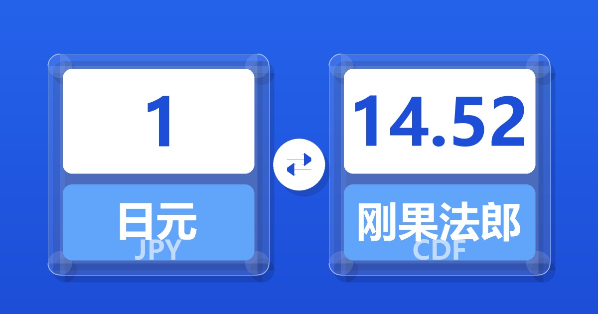 1日元兑刚果法郎
