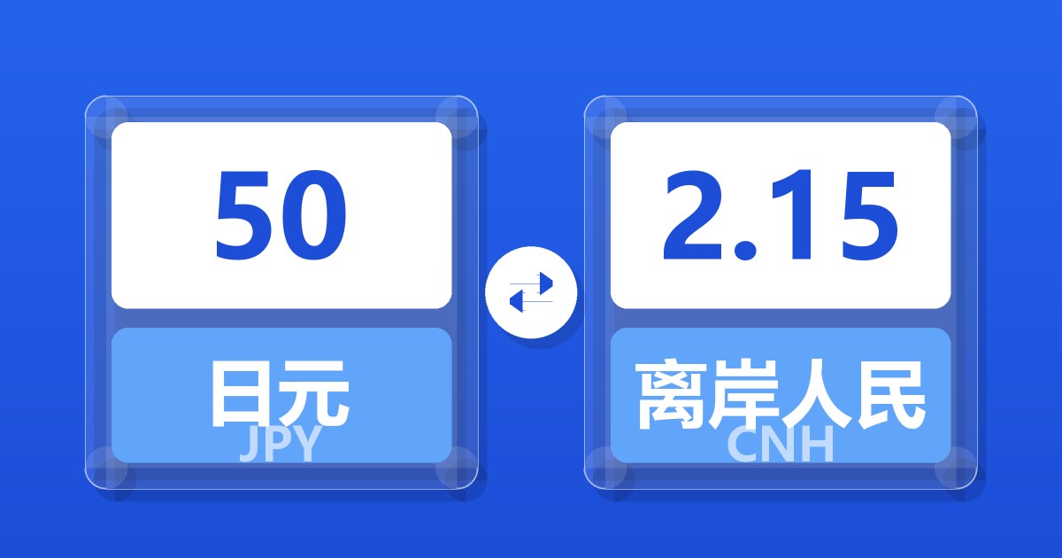 50日元兑离岸人民币