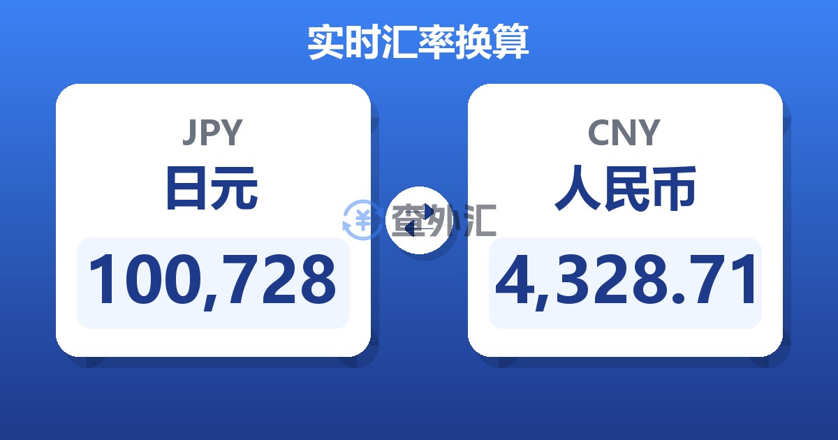 100,728日元兑人民币
