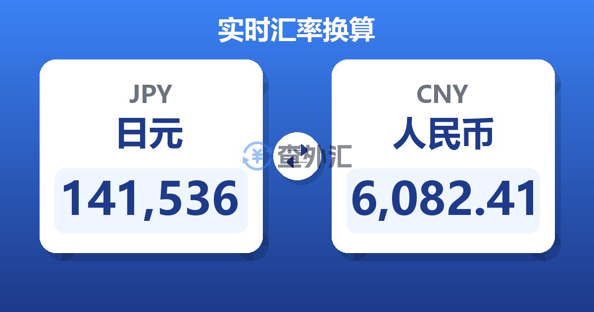 141,536日元兑人民币