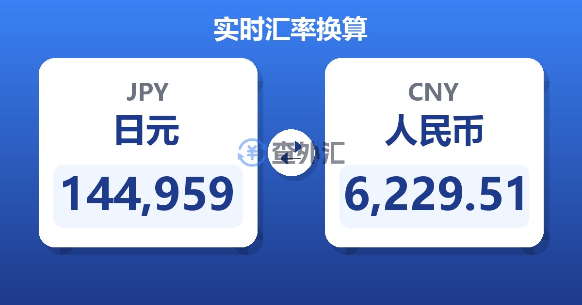 144,959日元兑人民币