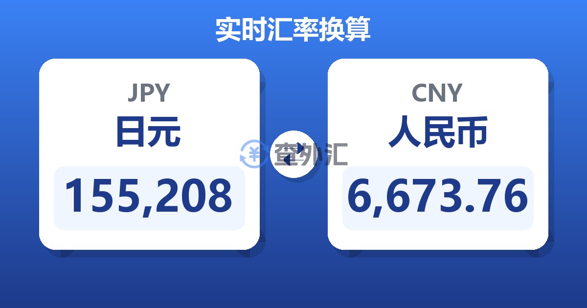 155,208日元兑人民币
