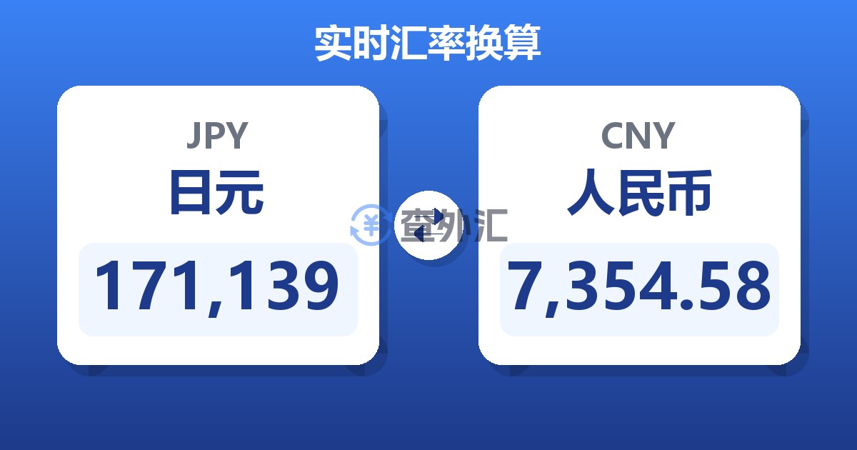 171,139日元兑人民币