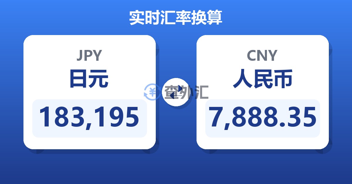 183,195日元兑人民币