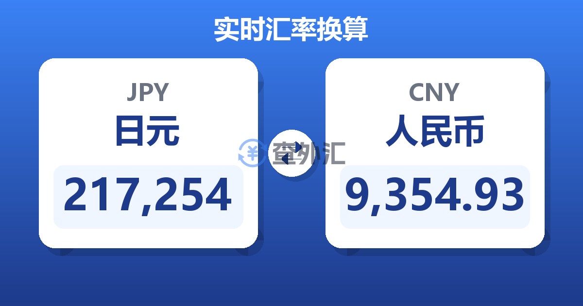 217,254日元兑人民币