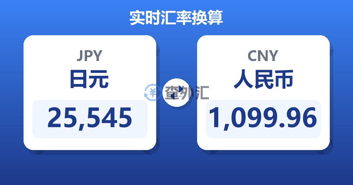 25,545日元兑人民币