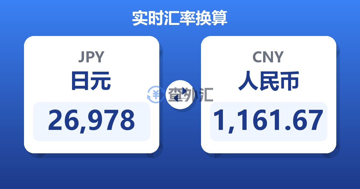 26,978日元兑人民币