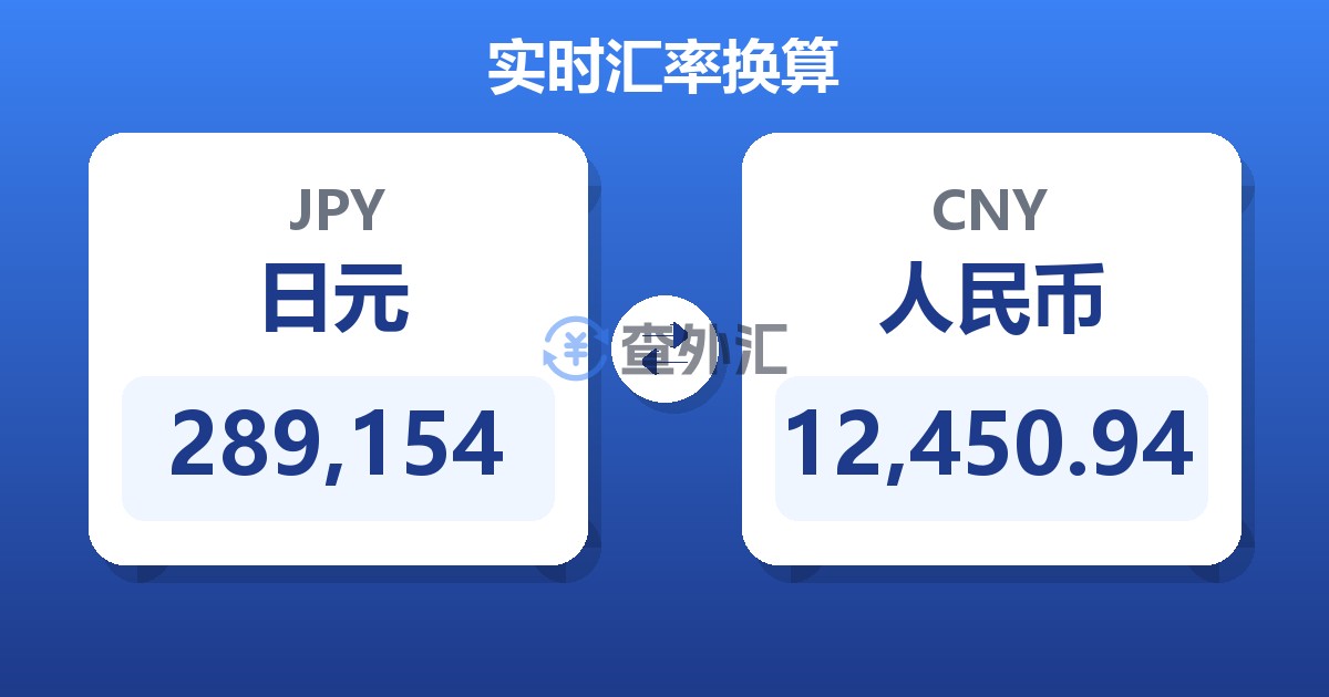 289,154日元兑人民币
