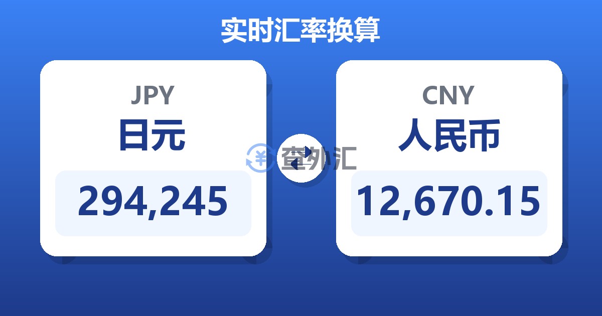 294,245日元兑人民币