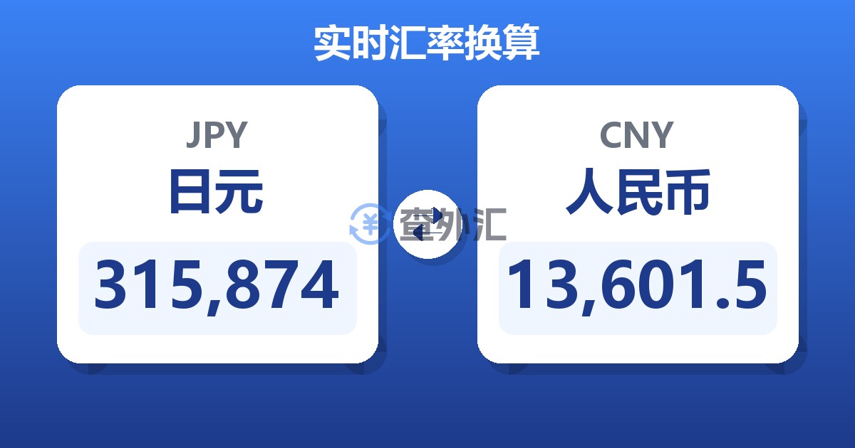 315,874日元兑人民币