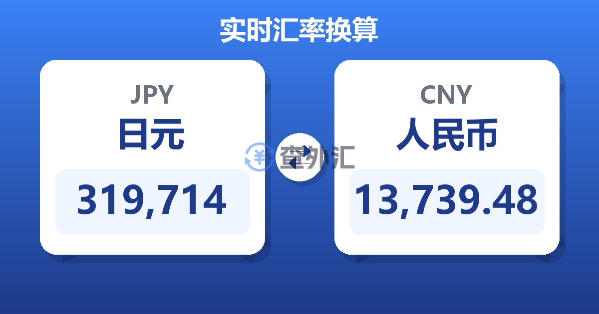 319,714日元兑人民币