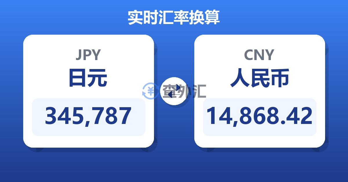 345,787日元兑人民币