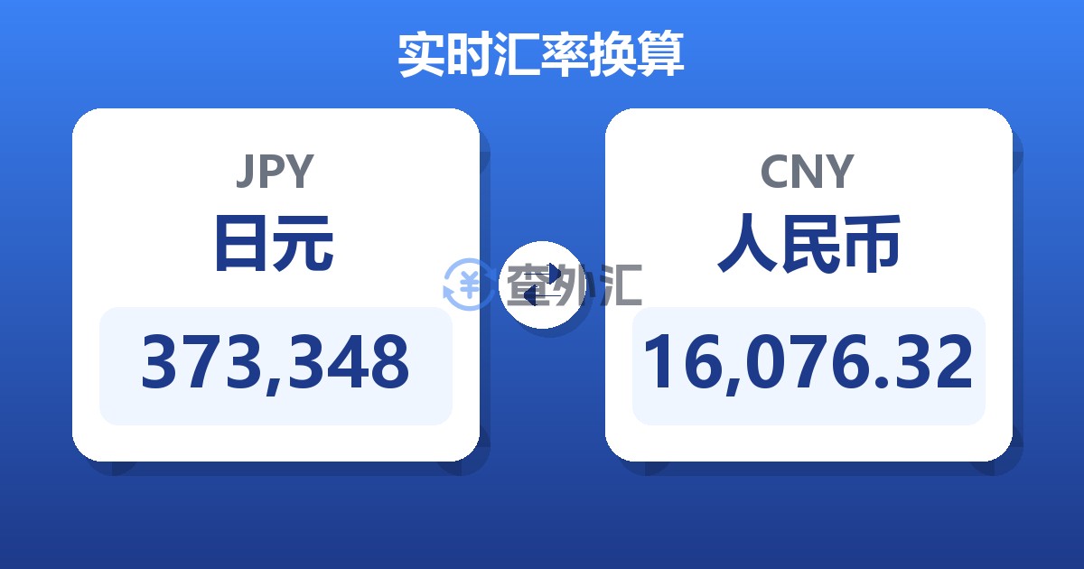 373,348日元兑人民币