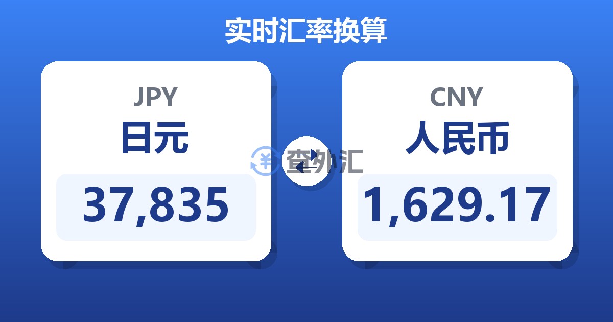 37,835日元兑人民币