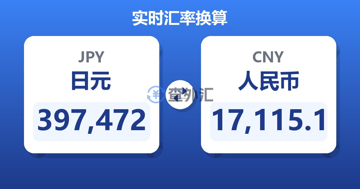 397,472日元兑人民币