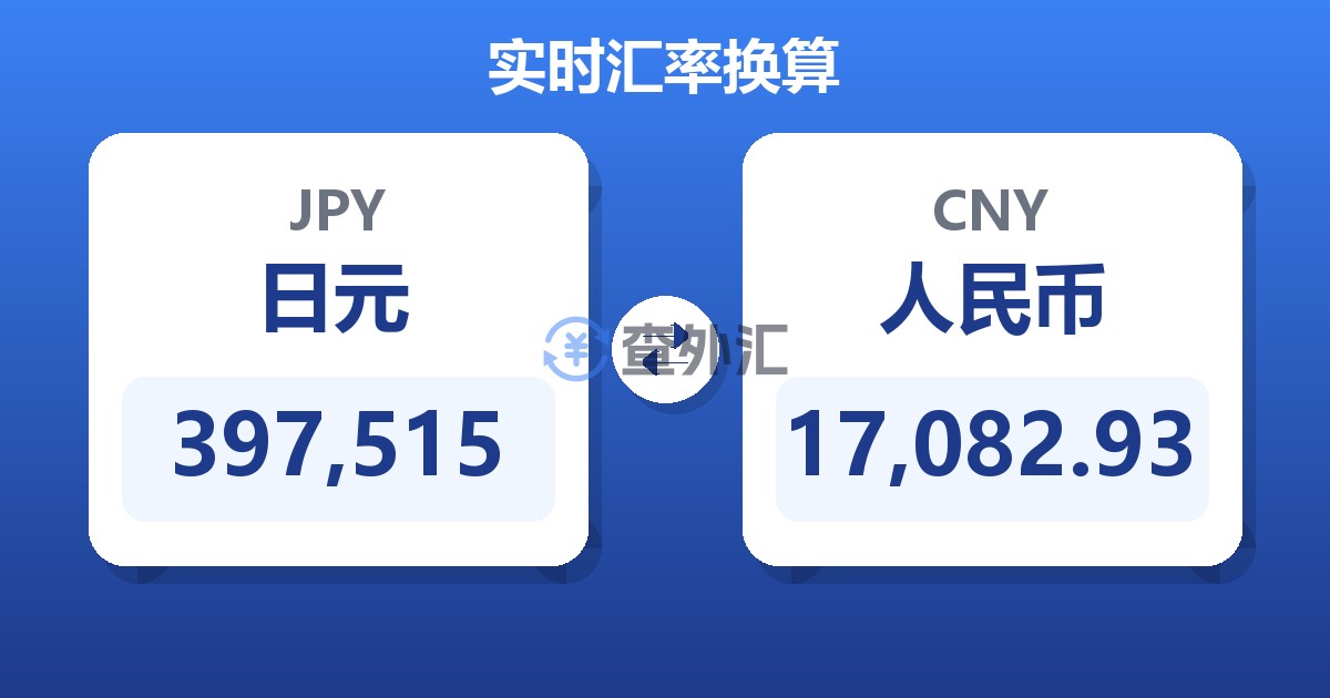 397,515日元兑人民币