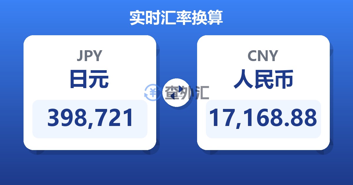 398,721日元兑人民币