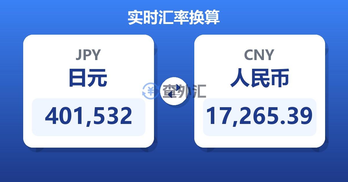401,532日元兑人民币
