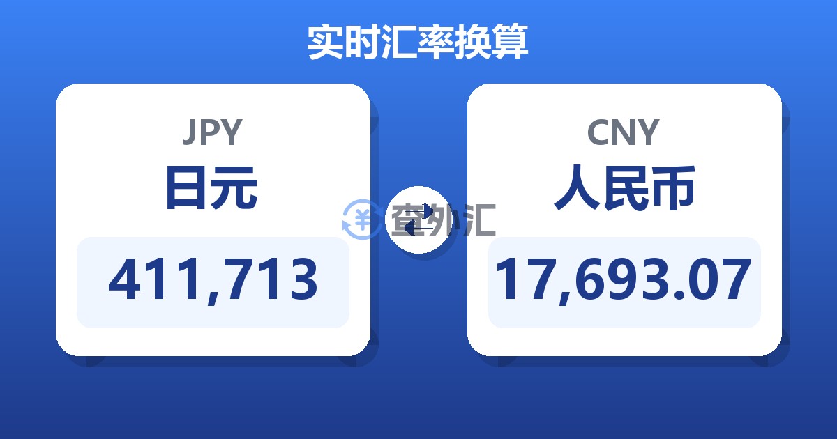 411,713日元兑人民币