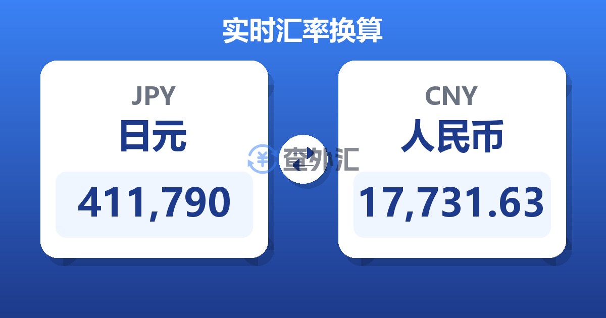 411,790日元兑人民币