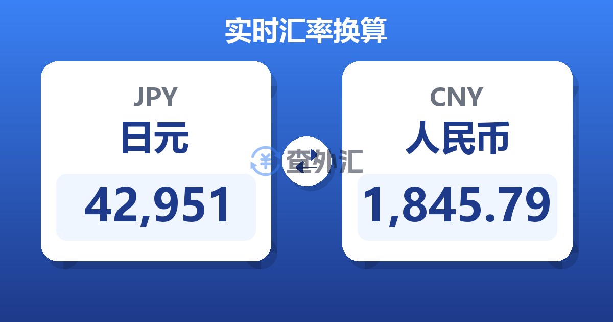 42,951日元兑人民币