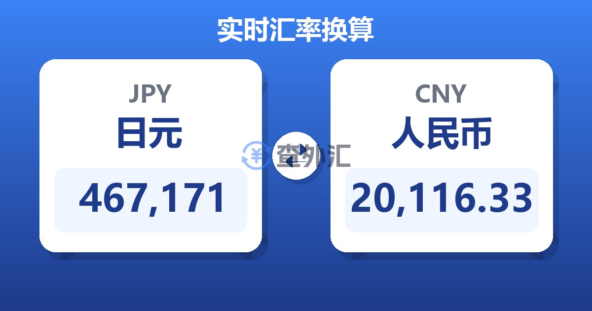 467,171日元兑人民币