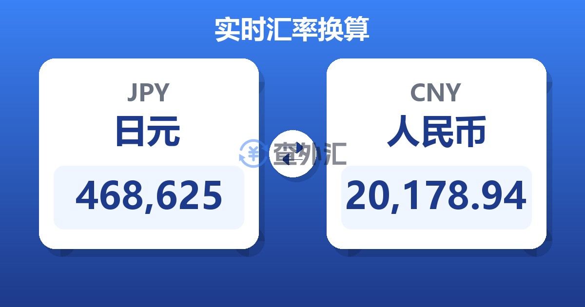 468,625日元兑人民币