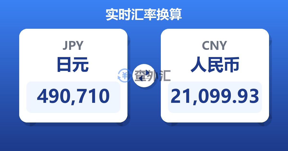 490,710日元兑人民币