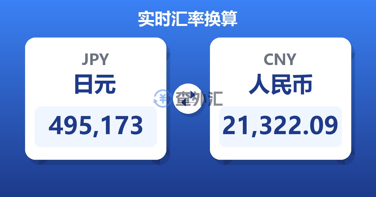 495,173日元兑人民币
