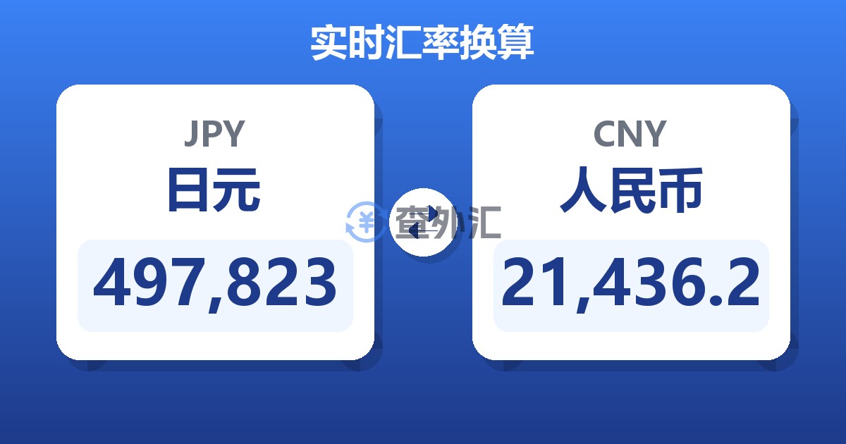 497,823日元兑人民币