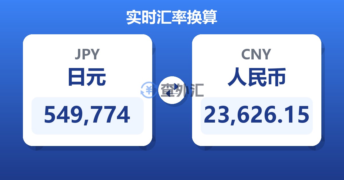 549,774日元兑人民币