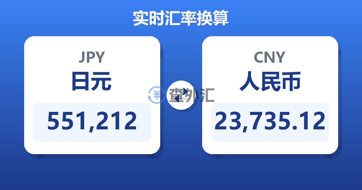 551,212日元兑人民币