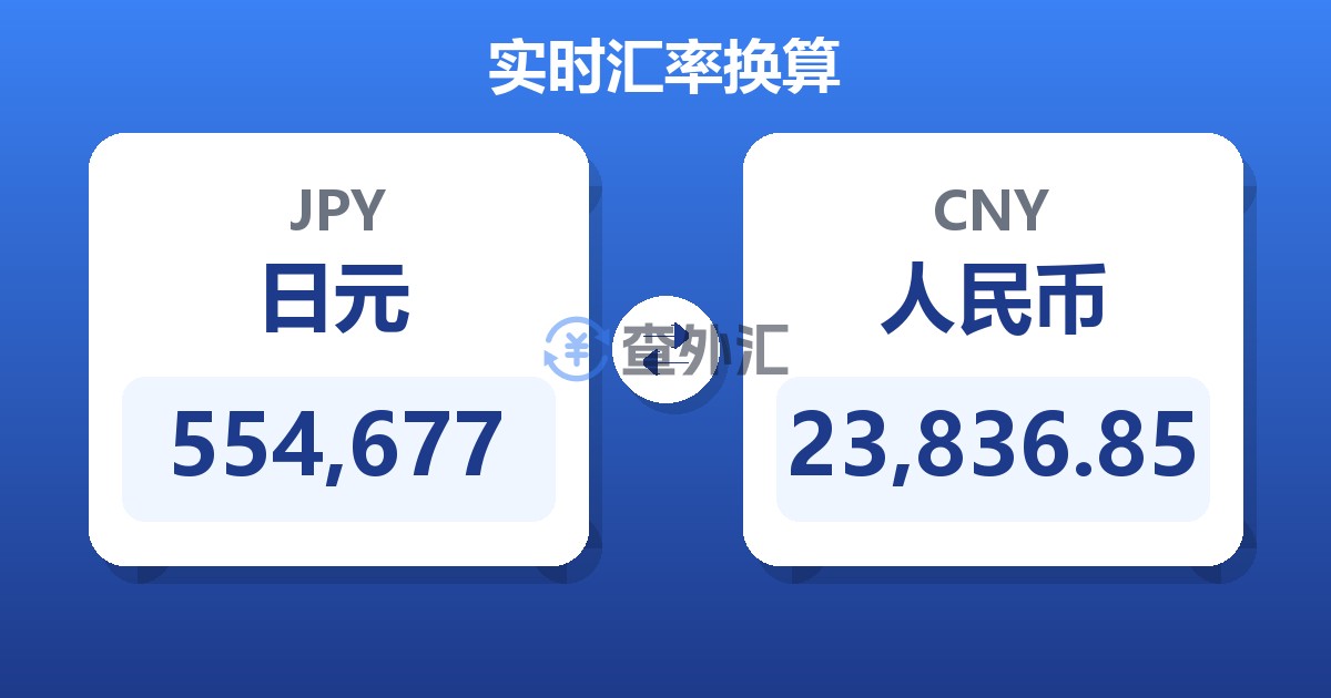 554,677日元兑人民币