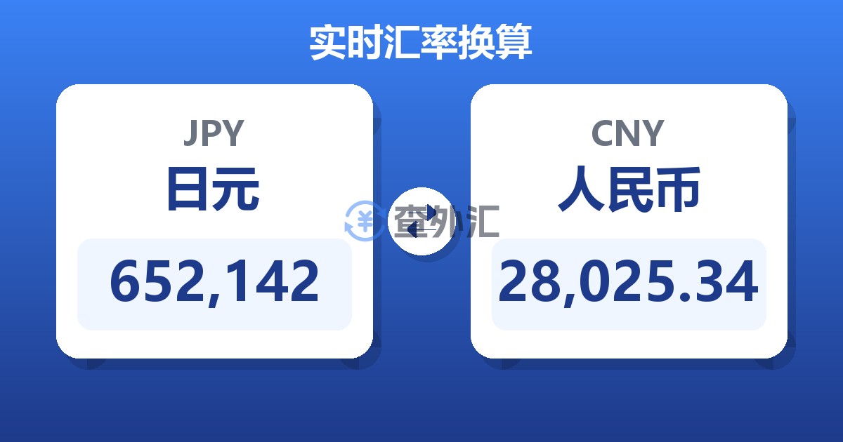 652,142日元兑人民币