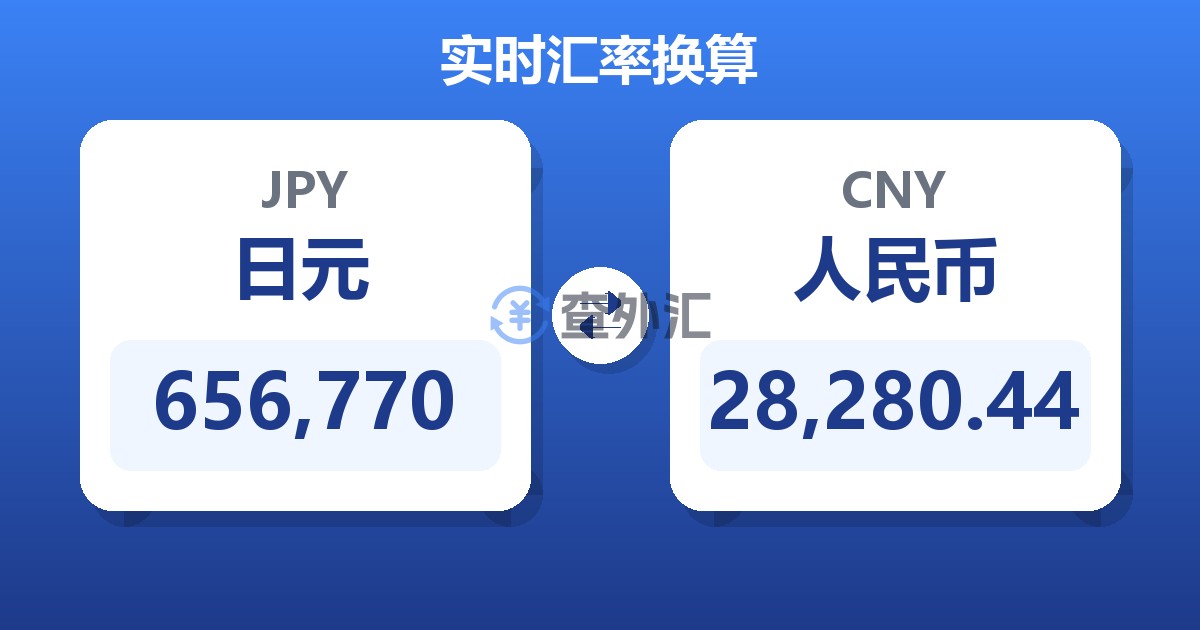 656,770日元兑人民币